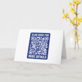 Erstellen eines skalierbaren QR-Codes | Navy Blue  Karte (Gelbe Blume)