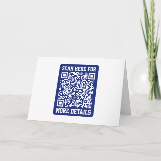 Erstellen eines skalierbaren QR-Codes | Navy Blue  Karte (Vorderseite)