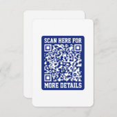 Erstellen eines skalierbaren QR-Codes | Navy Blue Mitteilungskarte (Vorne/Hinten)