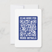 Erstellen eines skalierbaren QR-Codes | Navy Blue  Mitteilungskarte (Vorderseite)