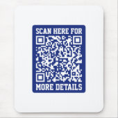 Erstellen eines skalierbaren QR-Codes | Navy Blue Mousepad (Vorne)