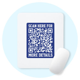 Erstellen eines skalierbaren QR-Codes | Navy Blue  Mousepad