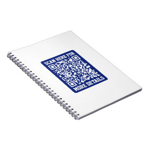 Erstellen eines skalierbaren QR-Codes   Navy Blue  Notizblock
