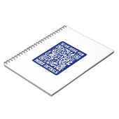 Erstellen eines skalierbaren QR-Codes | Navy Blue  Notizblock (Linke Seite)