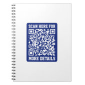 Erstellen eines skalierbaren QR-Codes | Navy Blue  Notizblock (Vorderseite)