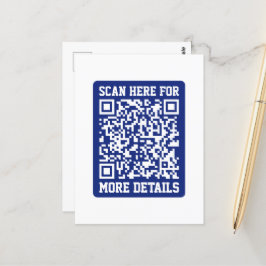 Erstellen eines skalierbaren QR-Codes | Navy Blue  Postkarte