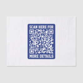Erstellen eines skalierbaren QR-Codes | Navy Blue  Seidenpapier