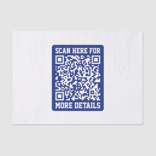 Erstellen eines skalierbaren QR-Codes | Navy Blue Seidenpapier (Vorderseite)