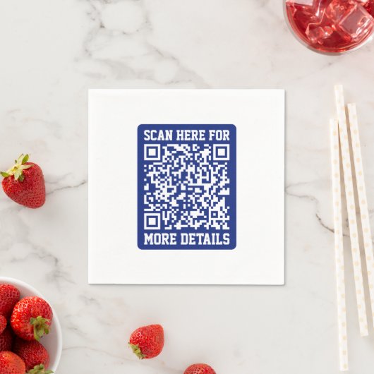 Erstellen eines skalierbaren QR-Codes | Navy Blue Serviette (Beispiel)