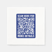 Erstellen eines skalierbaren QR-Codes | Navy Blue Serviette (Vorderseite)