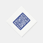 Erstellen eines skalierbaren QR-Codes | Navy Blue Serviette (Ecke)