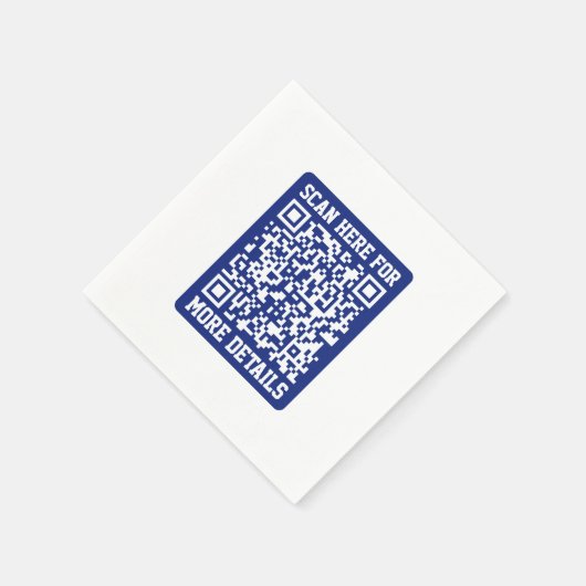 Erstellen eines skalierbaren QR-Codes | Navy Blue  Serviette (Ecke)