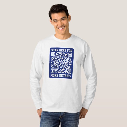 Erstellen eines skalierbaren QR-Codes | Navy Blue T-Shirt (Vorne ganz)
