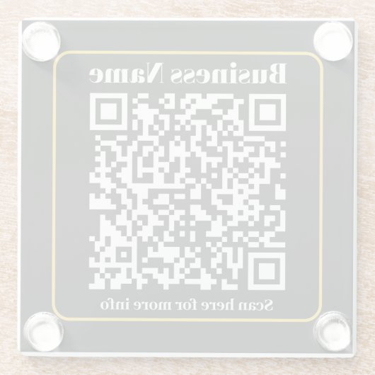 Erstellen eines sofort scannbaren QR-Codes für Unt Glasuntersetzer (Rückseite)