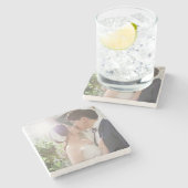 Erstellen eines unvergesslichen Hochzeitsstils Steinuntersetzer (Seitenansicht)