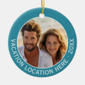 Erstellen eines UrlaubsSouvenirs mit Foto und Text Keramik Ornament (Vorne)