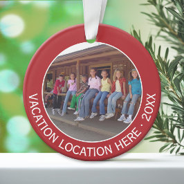 Erstellen eines UrlaubsSouvenirs mit Foto und Text Ornament