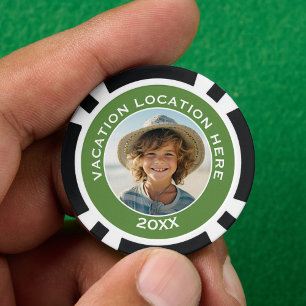 Erstellen eines UrlaubsSouvenirs mit Foto und Text Pokerchips