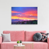Erstellen eines zauberhaften Zitats Orange Blue Su Leinwanddruck (Insitu (Wohnzimmer))