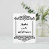 Erstellen epischer Erinnerungen - Positives Zitat Postkarte (Stehend Vorderseite)