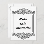 Erstellen epischer Erinnerungen - Positives Zitat Postkarte (Vorne/Hinten)