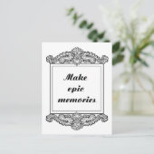 Erstellen epischer Erinnerungen - Positives Zitat Postkarte (Stehend Vorderseite)