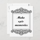 Erstellen epischer Erinnerungen - Positives Zitat Postkarte (Vorne/Hinten)