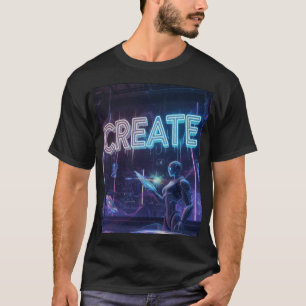 ERSTELLEN - Futuristischer KI-Roboter-Künstler Cyb T-Shirt