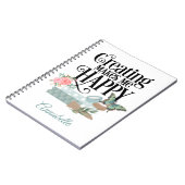 Erstellen macht mich glücklich, Spiral Foto Notebo Notizblock (Linke Seite)