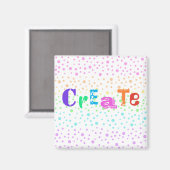 Erstellen mit Rainbow Polka Dots Magnet (Vorderseite/Rückseite)
