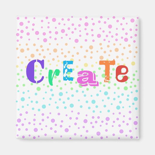 Erstellen mit Rainbow Polka Dots Magnet (Vorne)