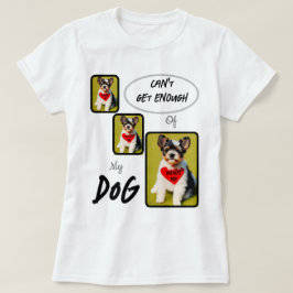 Erstellen/Personalisierter Dog-3-Panel-Fotos T-Shirt