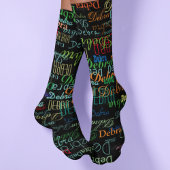 Erstellen Personalisierter Farbname Typografie Bla Socken