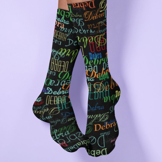 Erstellen Personalisierter Farbname Typografie Bla Socken
