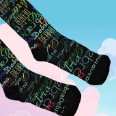 Erstellen Personalisierter Farbname Typografie Bla Socken