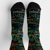 Erstellen Personalisierter Farbname Typografie Bla Socken (Oben)