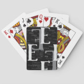Erstellen Personalisierter schwarzer Typografie-Mu Spielkarten (Rückseite)