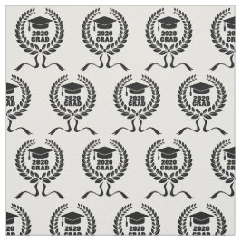 Erstellen Sie Abschluss 2020 Laurel Wreath Pattern Stoff