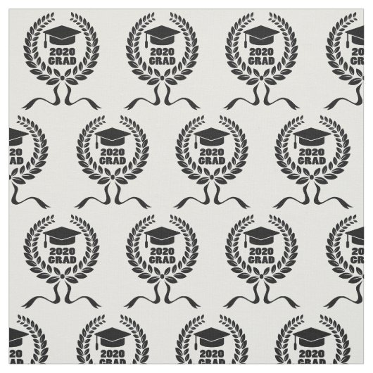 Erstellen Sie Abschluss 2020 Laurel Wreath Pattern Stoff (Muster)