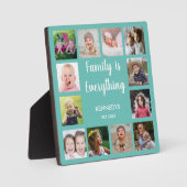 Erstellen Sie Aquamarin Ihre eigene 12-Collage-Fam Fotoplatte (Vorderseite)