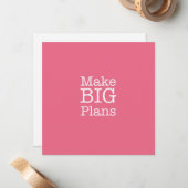 Erstellen Sie Big Plans - Note Card Mitteilungskarte (Vorderseite/Rückseite Beispiel)