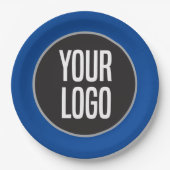 Erstellen Sie das Logo Papier Cocktail Blue Pappteller (Vorderseite)