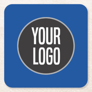 Erstellen Sie das Logo Papier Cocktail Blue  Rechteckiger Pappuntersetzer