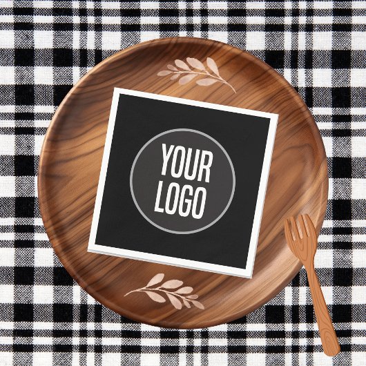 Erstellen Sie das Logo Papier Cocktail Napf Black Serviette