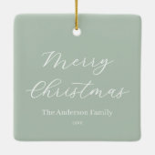 Erstellen Sie das Monogramm Ihrer eigenen Familien Keramikornament (Rückseite)