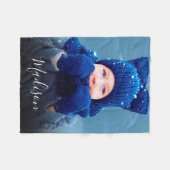 Erstellen Sie das Monogramm Ihres eigenen Fotos Fleecedecke (Vorderseite (Horizontal))