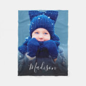 Erstellen Sie das Monogramm Ihres eigenen Fotos Fleecedecke (Vorderseite)