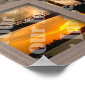 Erstellen Sie den braunen 6-poligen Fensterrahmen. Poster (Ecke)