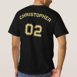 Erstellen Sie den Namen des Spielers Jersey Number T-Shirt