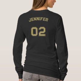 Erstellen Sie den Namen Jersey Nummer Long Sleeve  T-Shirt